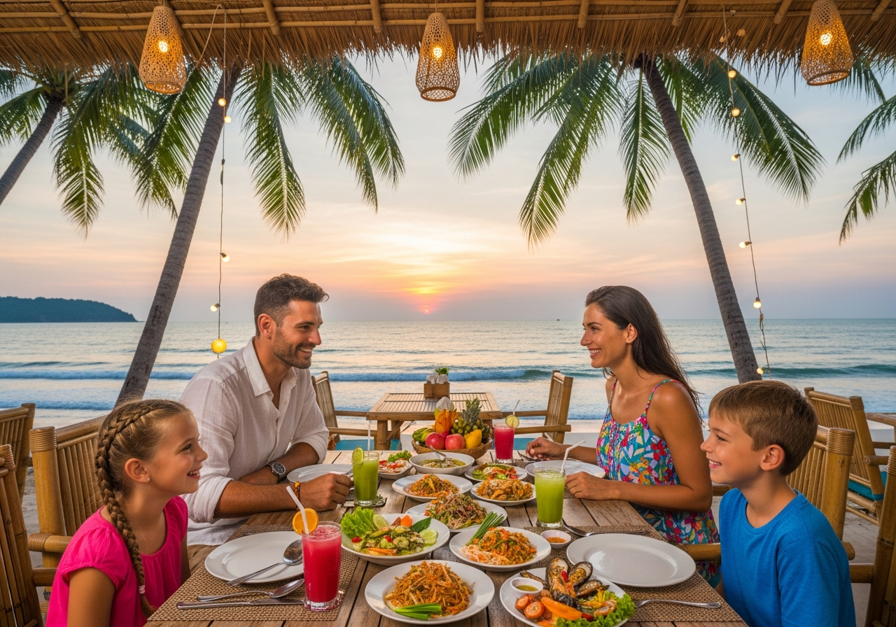 Cenas familiares en Koh Samui