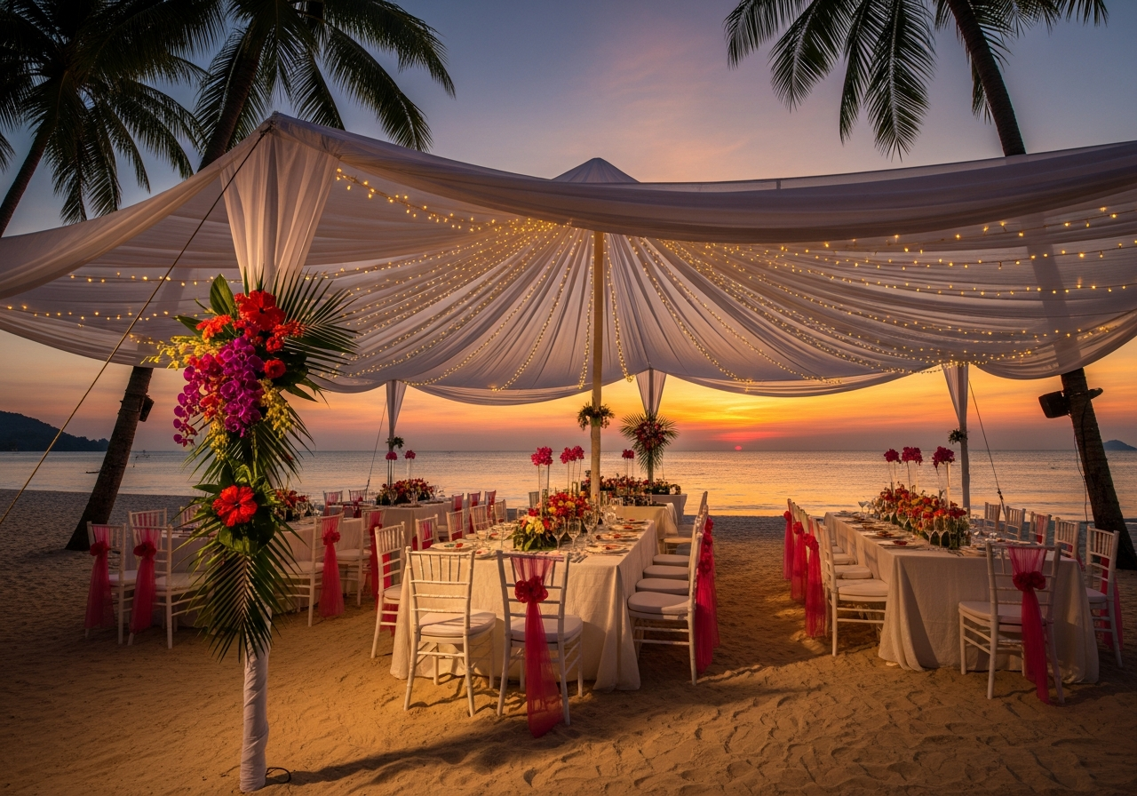 Lugares para eventos frente al mar en Koh Samui