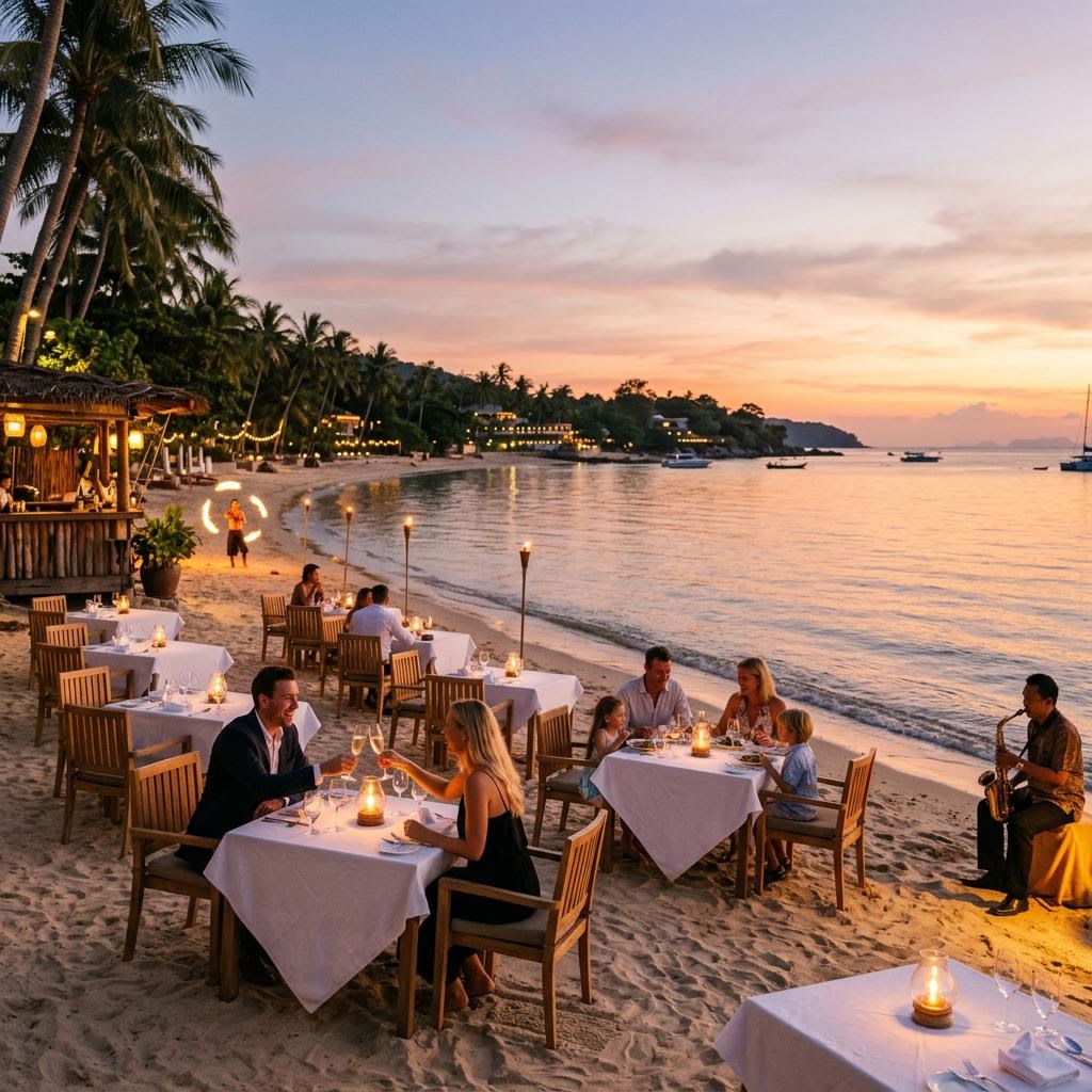What to Do Tonight in Choeng Mon: Beachfront Dinner, Live Music & Fire Show